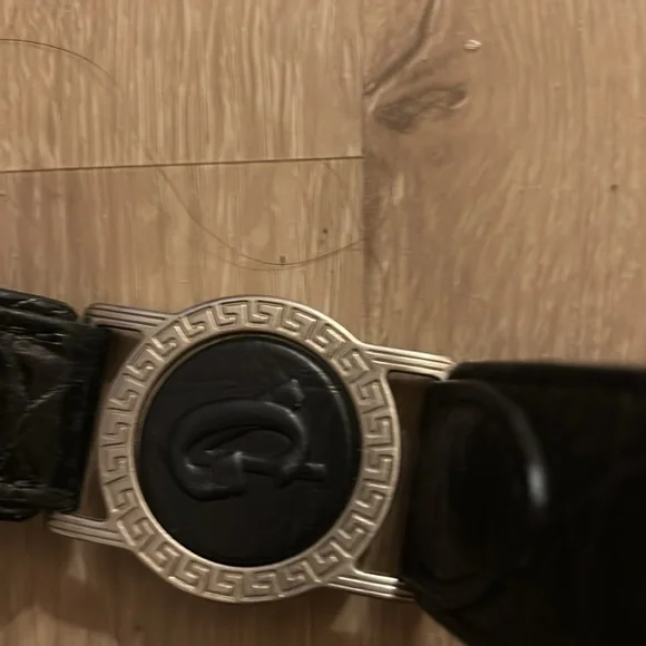 Versace belt size 26 to 28 inches unisex leather vintage black Versace Women main image 2